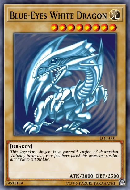 Blue eyes white dragon LOB-001 Yugioh 2024